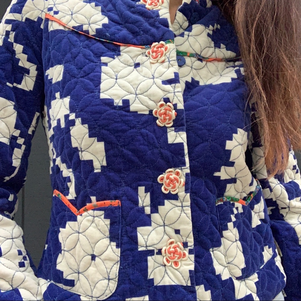 SOLD!!!Anthropologie Elevenses quilted jacket Sz 4 - Picture 4 of 6